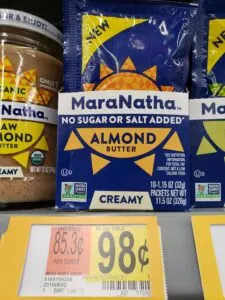 MaraNatha No Sugar or Salt Added Almond Butter packets