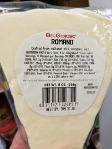 BelGioioso; Romano label