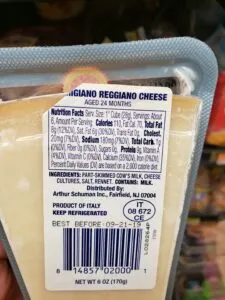 Zanetti Parmigiano Reggiano label