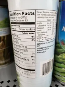 canned Asparagus label