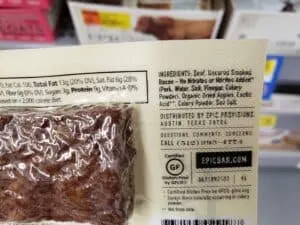 Epic Bars; Beef label