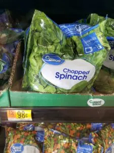 frozen spinach