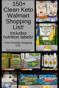 Clean Keto Walmart Shopping List collage