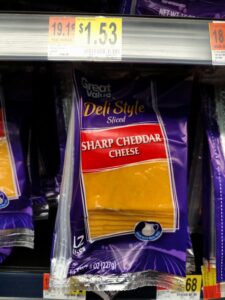 Great Value Deli sharp cheddar Slice Cheese
