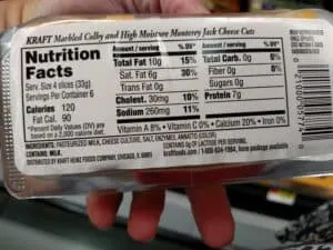 Kraft Cracker Cuts; label 