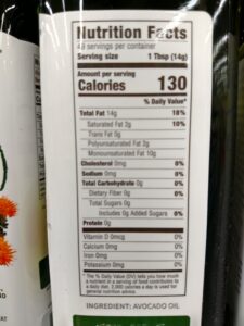 Chosen Foods Avocado Oil label