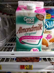 Great Value Almond Milk Unsweetened