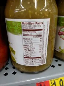 Herdez Salsa Verde label