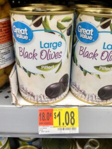 Great Value Large Pitted Black Olives