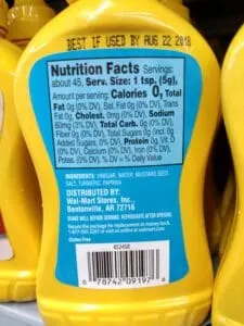 Mustard; Yellow label