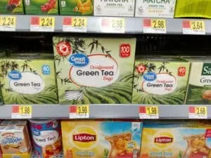Great Value Green or Black Tea in store