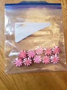 candies in Ziploc bag
