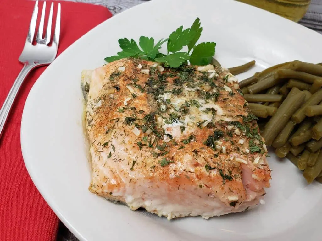 Lemon Herb Baked Fish with green beans