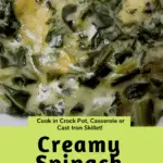 Creamy Spinach Cheese Bake Pinterest pin
