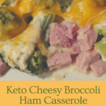 Keto Cheesy Broccoli Ham Casserole pinterest pin
