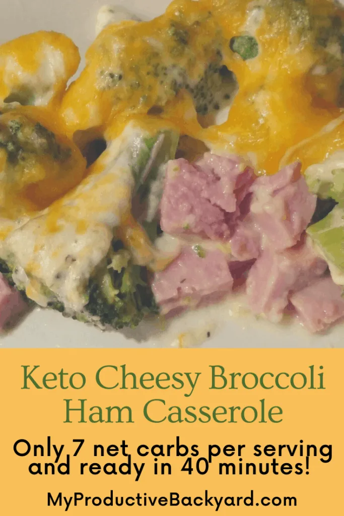 Keto Cheesy Broccoli Ham Casserole pinterest pin