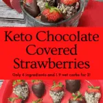 Keto Chocolate Covered Strawberries Pinterest pin