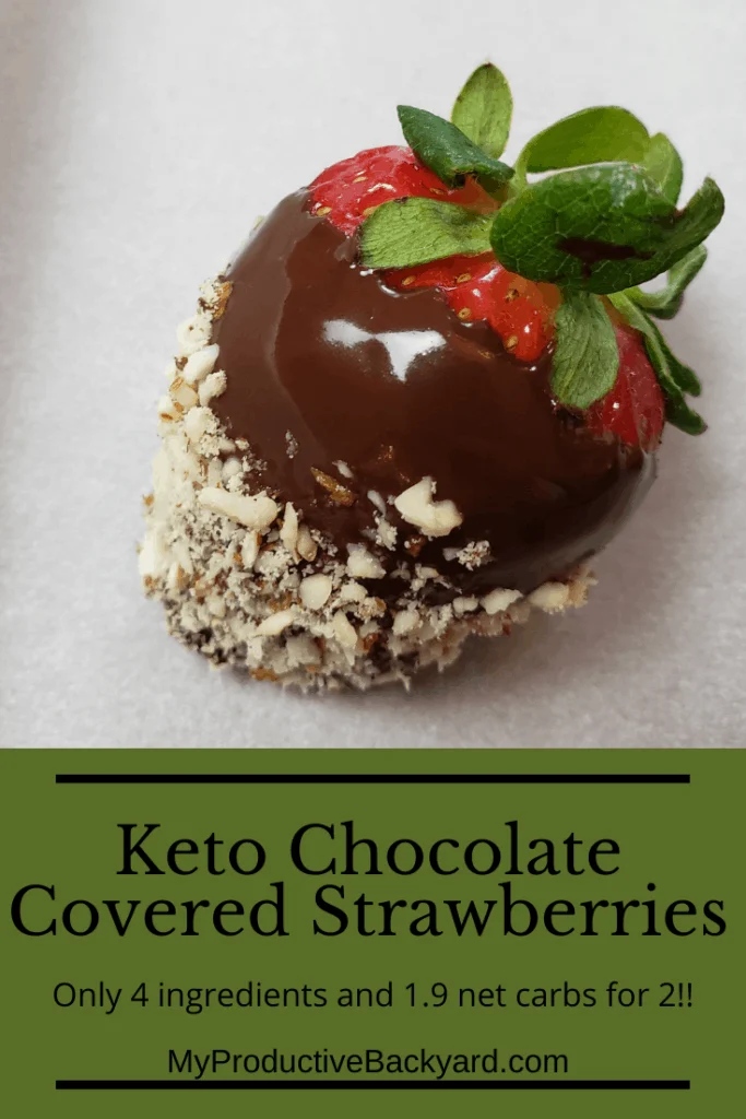 Keto Chocolate Covered Strawberries Pinterest pin
