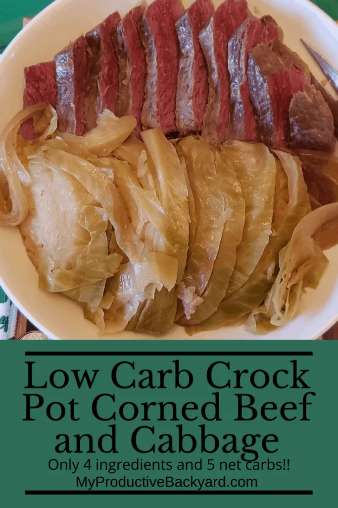 Low Carb Crock Pot Corned Beef and Cabbage Pinterest pin