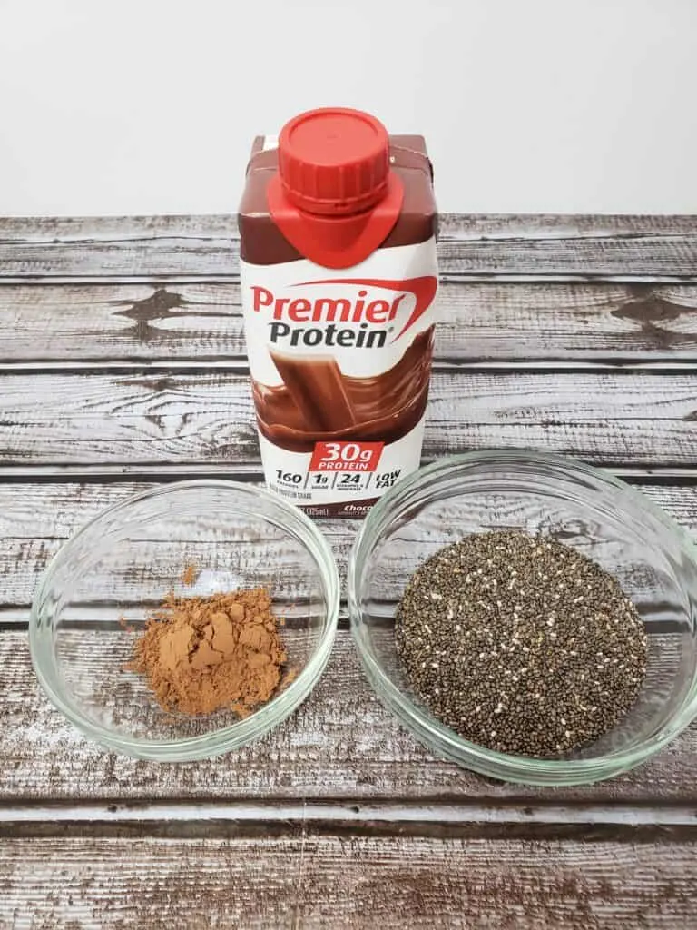 Ingredients for Premier Protein Chia Pudding