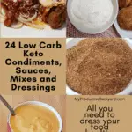 24 Low Carb Keto Condiments, Sauces, Mixes and Dressings Pinterest Pin