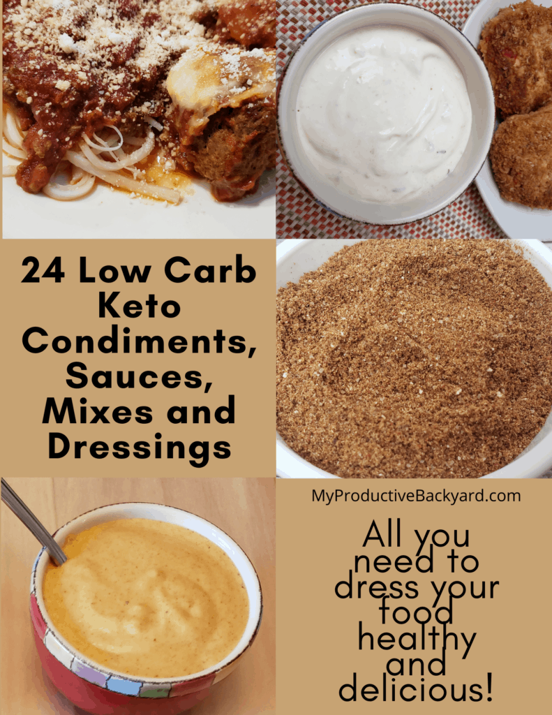 24 Low Carb Keto Condiments, Sauces, Mixes and Dressings Pinterest Pin