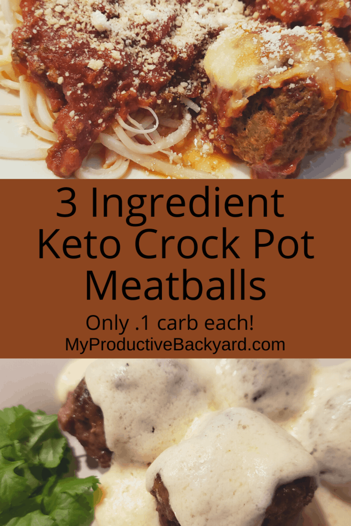3 Ingredient Keto Crock Pot Meatballs - My Productive Backyard