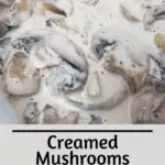 Creamed Mushrooms Pinterest Pin