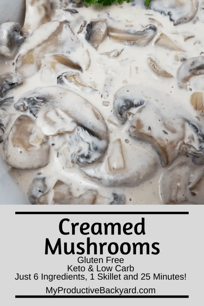 Creamed Mushrooms Pinterest Pin