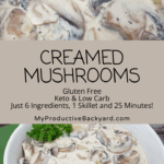 Creamed Mushrooms Pinterest Pin
