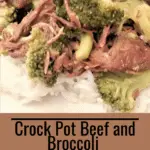 Crock Pot Beef and Broccoli Freezer Meal Pinterest pin