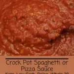 Crock Pot Spaghetti or Pizza Sauce Pinterest pin