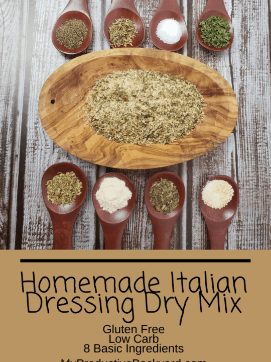 Homemade Italian Dressing Dry Mix Pinterest Pin