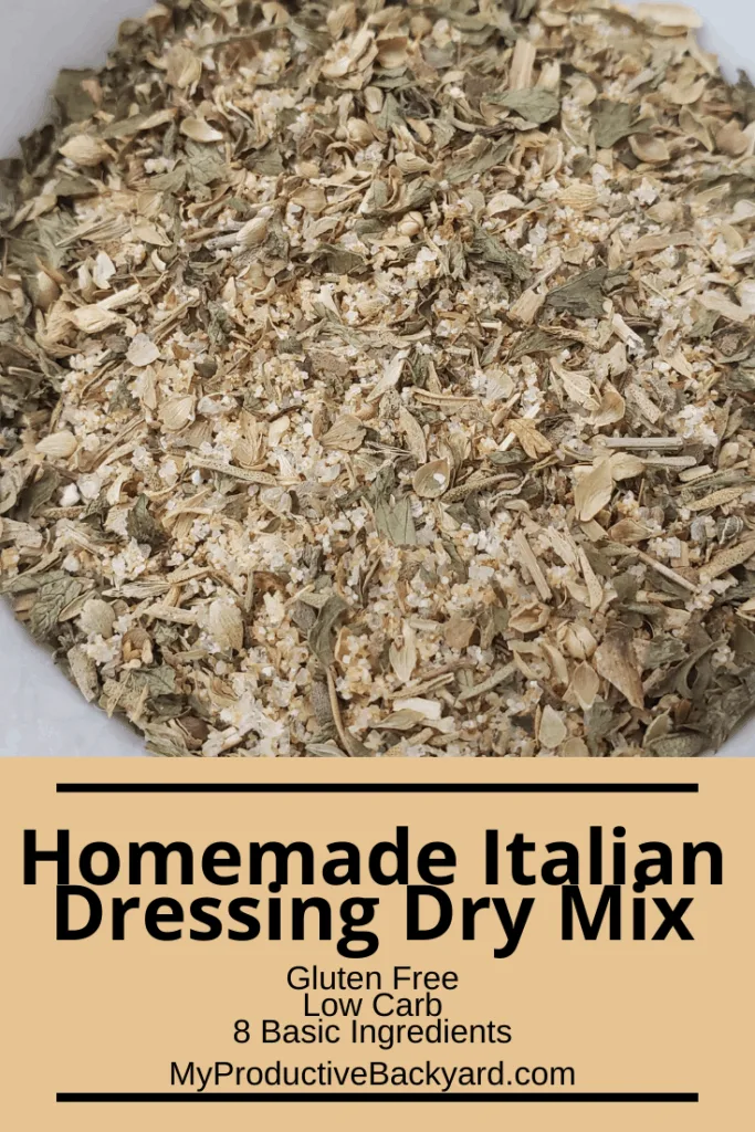 Homemade Italian Dressing Dry Mix Pinterest Pin