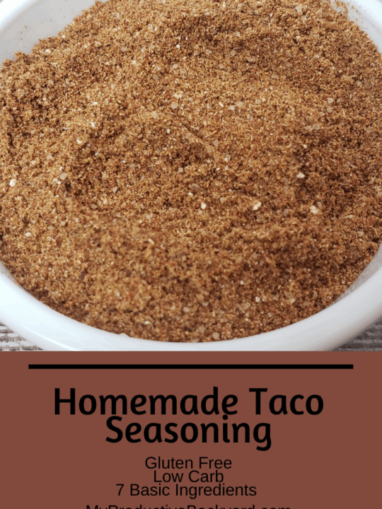 Homemade Taco Seasoning Pinterest pin