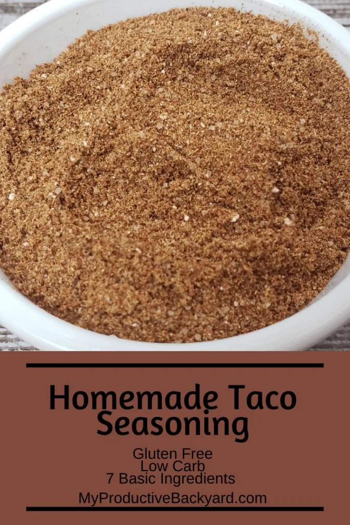 Homemade Taco Seasoning Pinterest pin