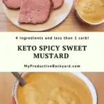 Keto Spicy Sweet Mustard Pinterest pin
