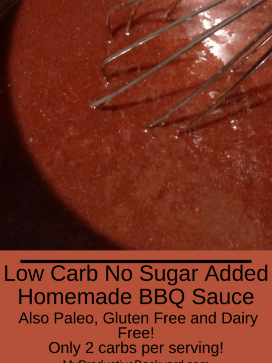 Low Carb No Sugar Homemade BBQ Sauce Pinterest pin