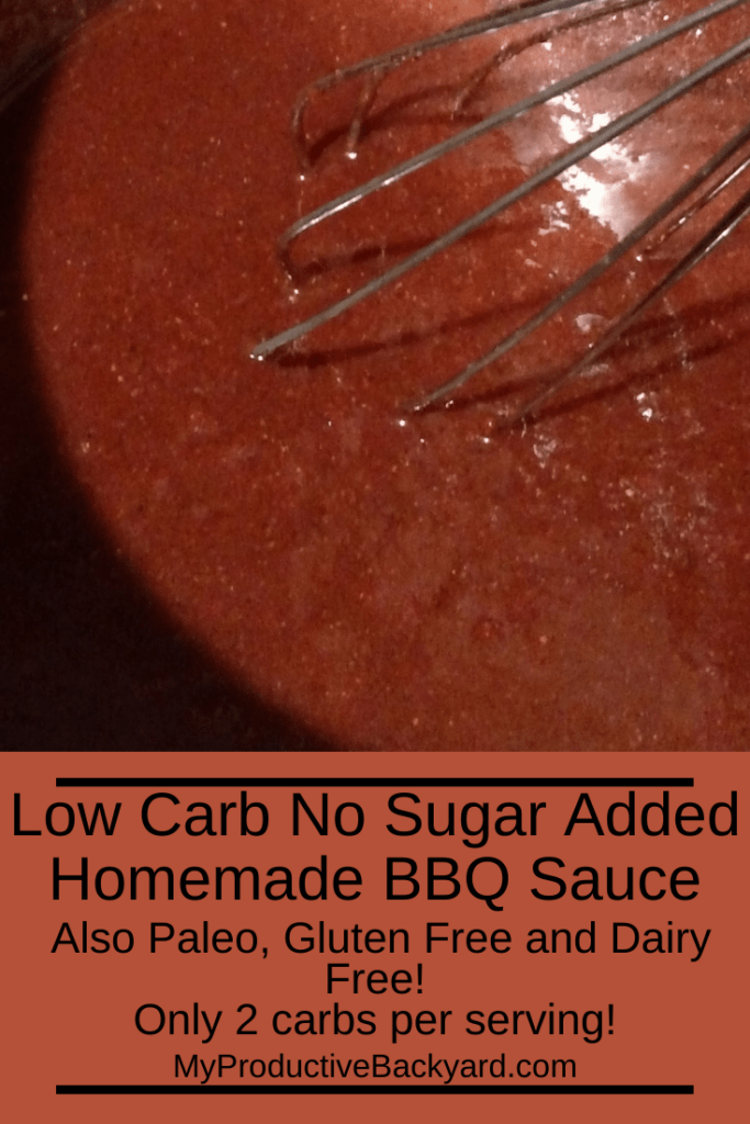 Low Carb No Sugar Homemade BBQ Sauce Pinterest pin