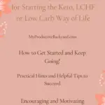Over 80 Tips and Advice for Starting the Keto, LCHF or Low Carb Way of Life Pinterest pin