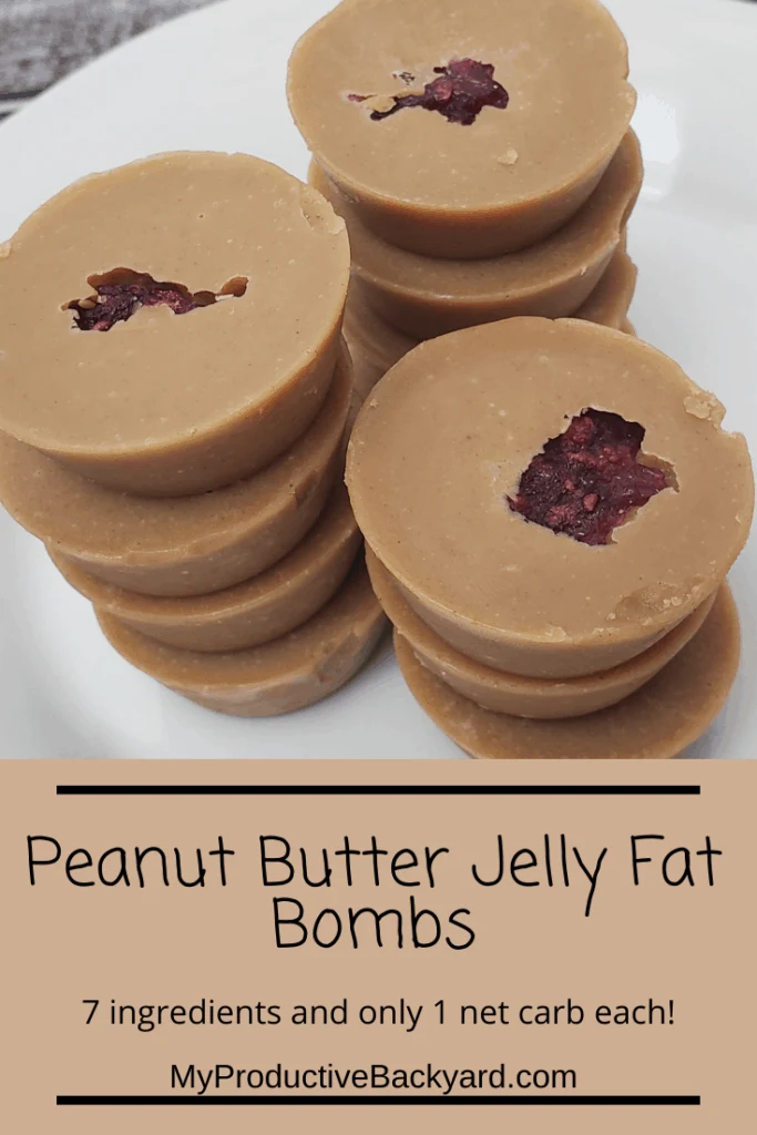 Peanut Butter Jelly Fat Bombs Pinterest pin