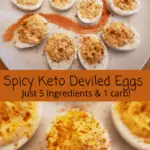 Spicy Keto Deviled Eggs Pinterest pin