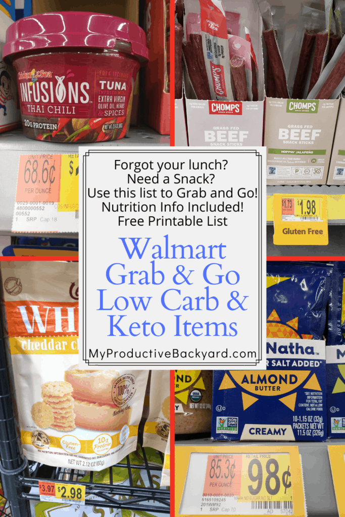Walmart Grab and Go Low Carb Keto Items My Productive Backyard
