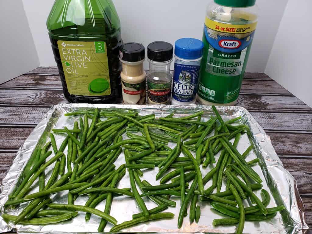 ingredients for roasted parmesan green beans