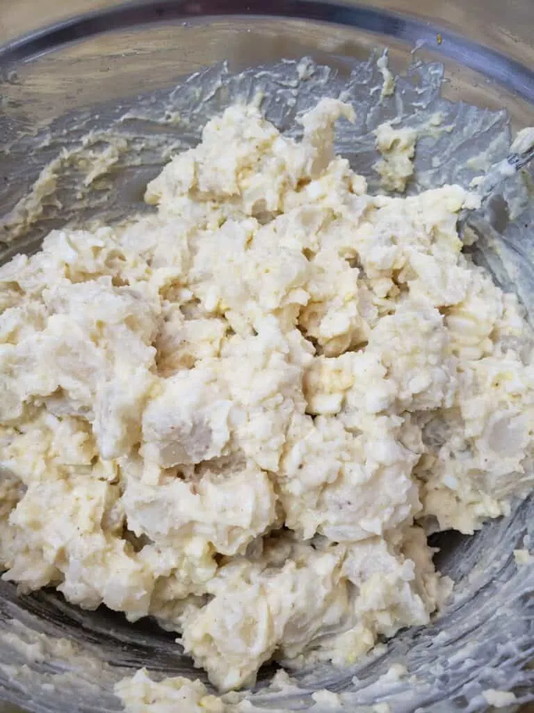 Best Ever Potato Salad mixed together
