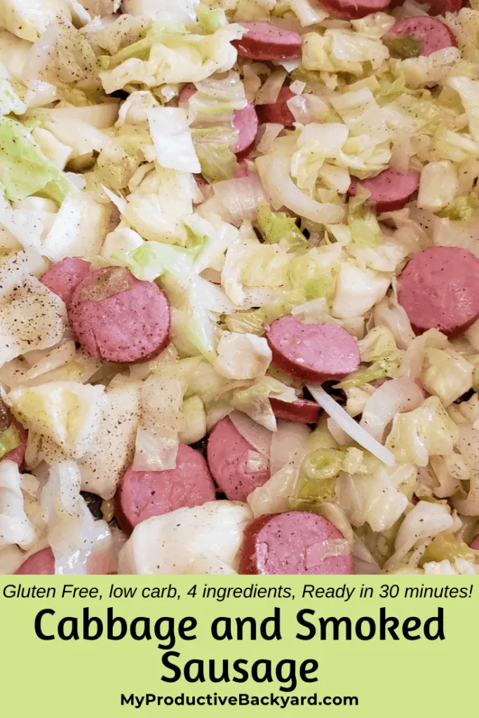 Cabbage and Smoked Sausage Pinterest Pin