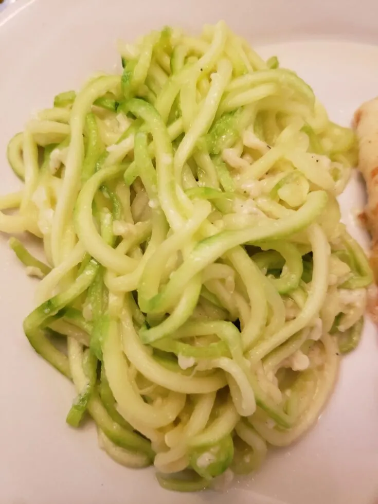 Zucchini Noodles Parmesan