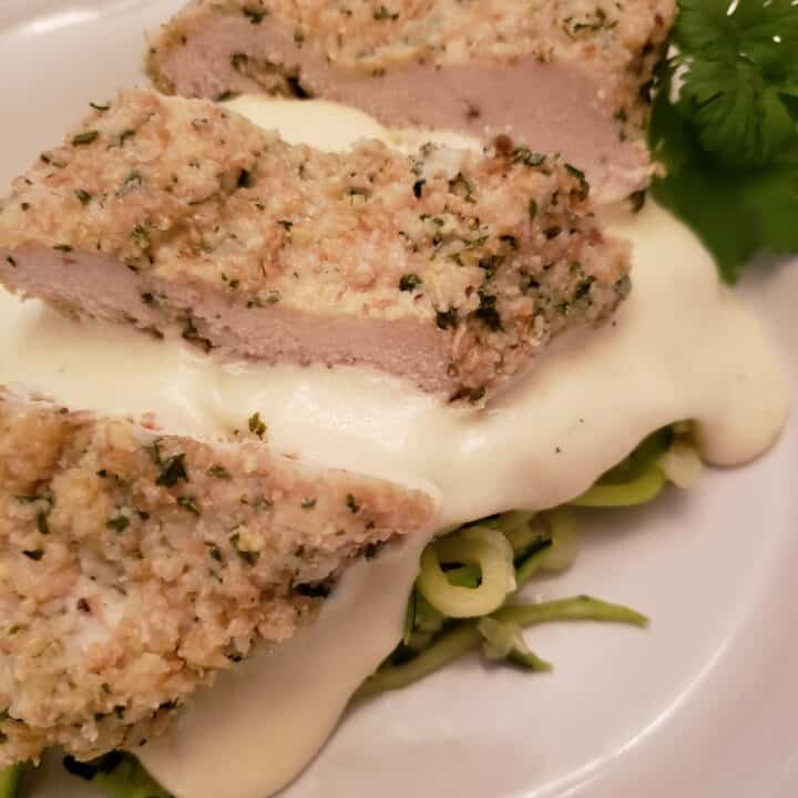 Keto Chicken Alfredo over Zoodles
