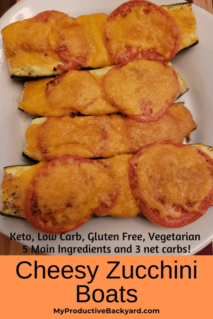 Cheesy Zucchini Boats Pinterest pin