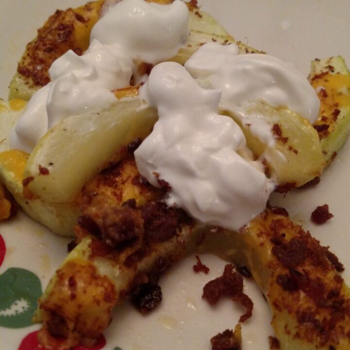 Cheesy Bacon Baked Squash